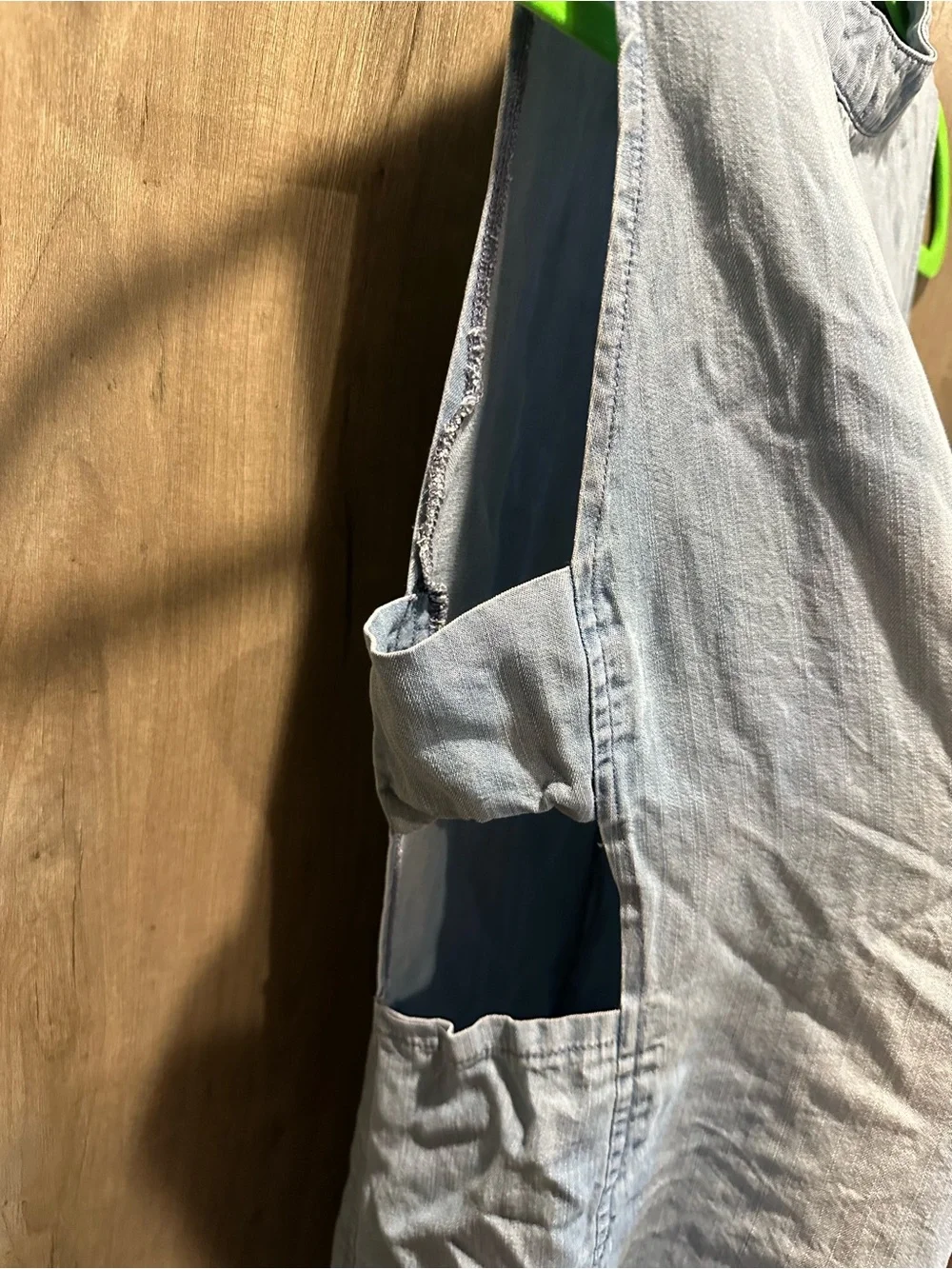 Skylar + Jade Blue Chambray Cutout Shift Dress Size M